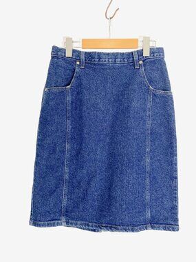 Vintage Denim Pencil Skirt / size Small-Medium